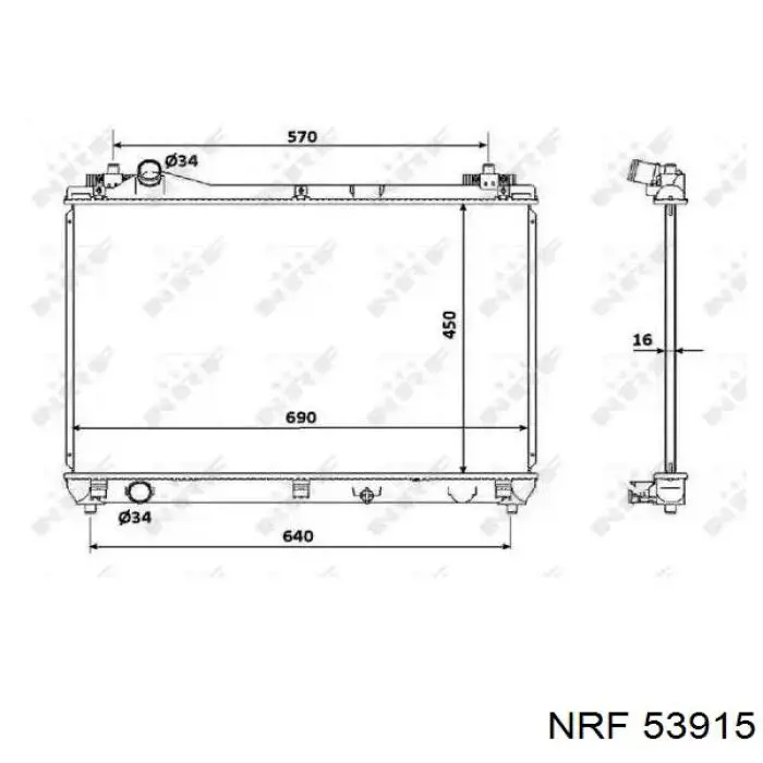 Radiador de esfriamento de motor NRF 53915 preço, a partir de 138,12 USD