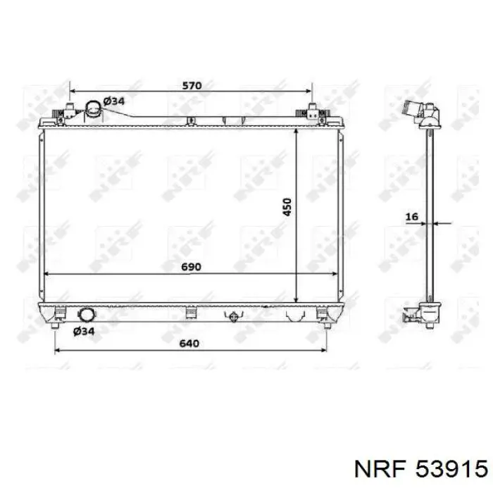 Compre 53915 NRF Radiador de esfriamento de motor
