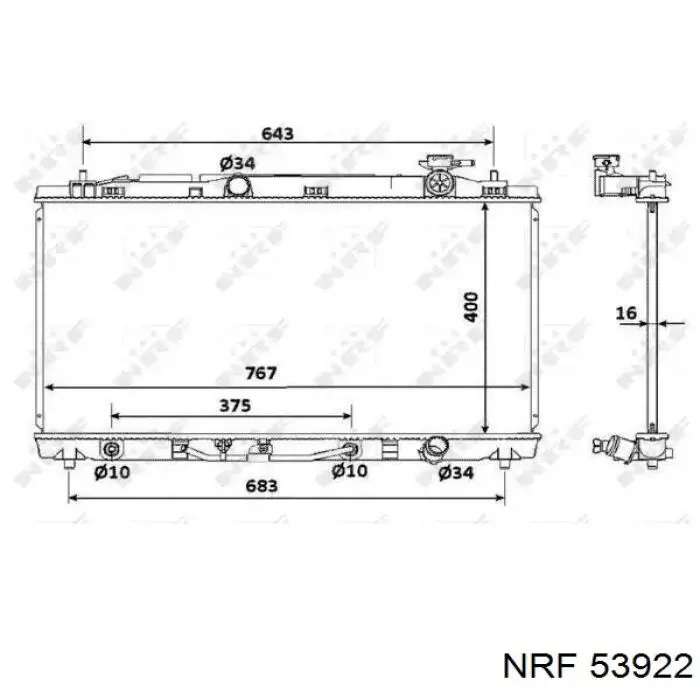 Radiador de esfriamento de motor NRF 53922 preço, a partir de 138,29 USD