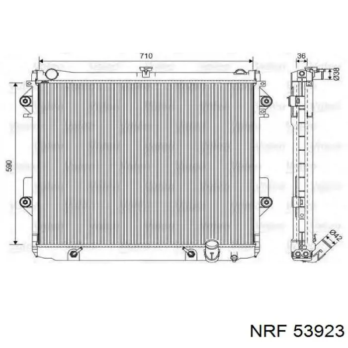 Compre 53923 NRF Radiador de esfriamento de motor