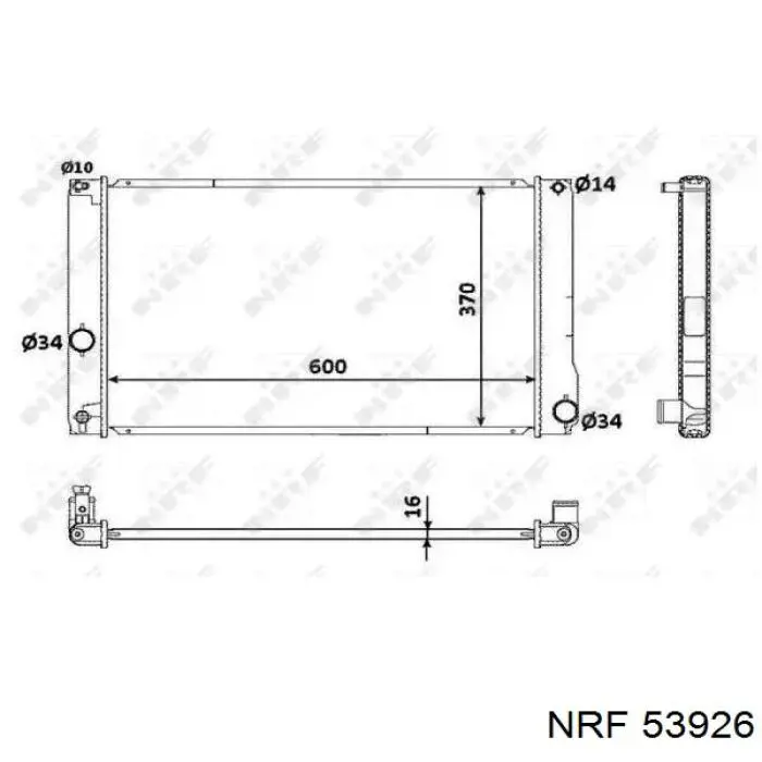 PL012295R Koyorad Radiador de esfriamento de motor