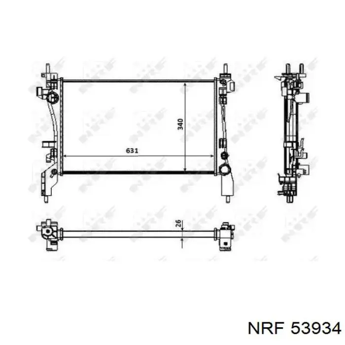 Radiador de esfriamento de motor NRF 53934 preço, a partir de 78,32 USD
