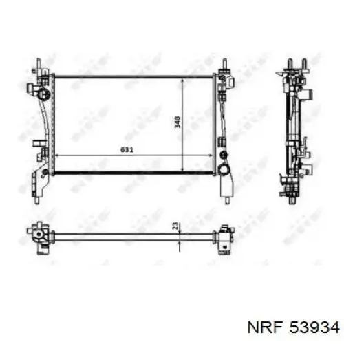 Compre 53934 NRF Radiador de esfriamento de motor