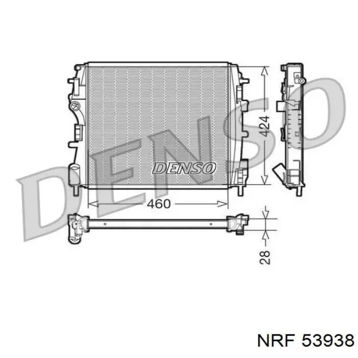 Radiador de esfriamento de motor NRF 53938 preço, a partir de 174,80 USD