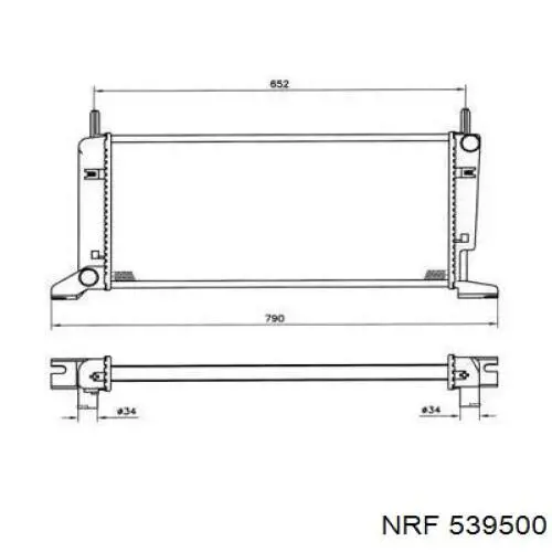 Radiador de esfriamento de motor 320408A2 Polcar