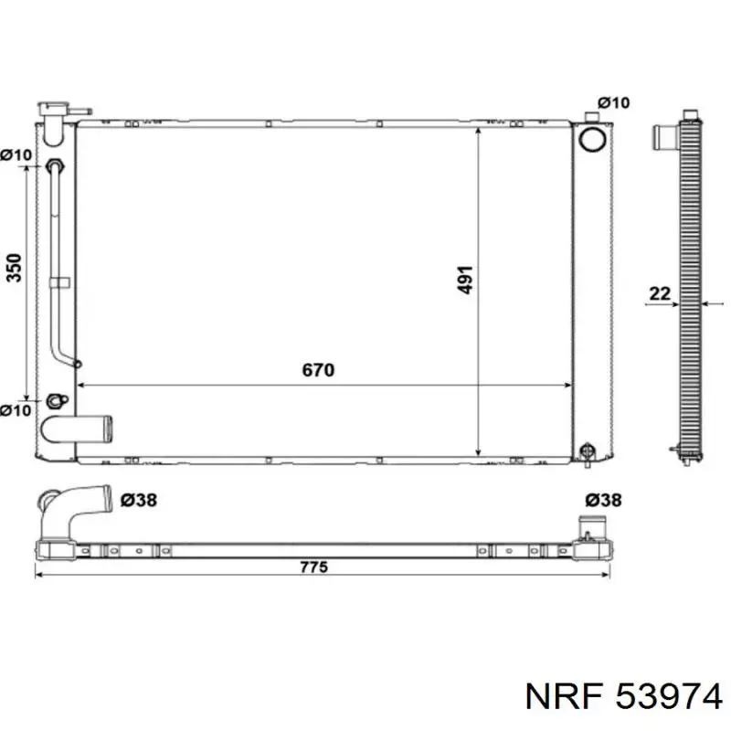 Radiador de esfriamento de motor NRF 53974 preço, a partir de 172,31 USD
