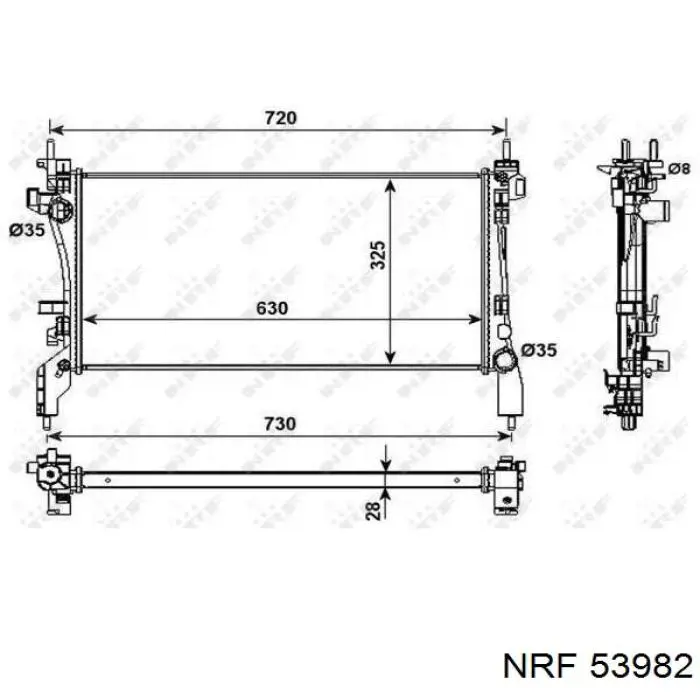 Radiador de esfriamento de motor NRF 53982 preço, a partir de 137,59 USD