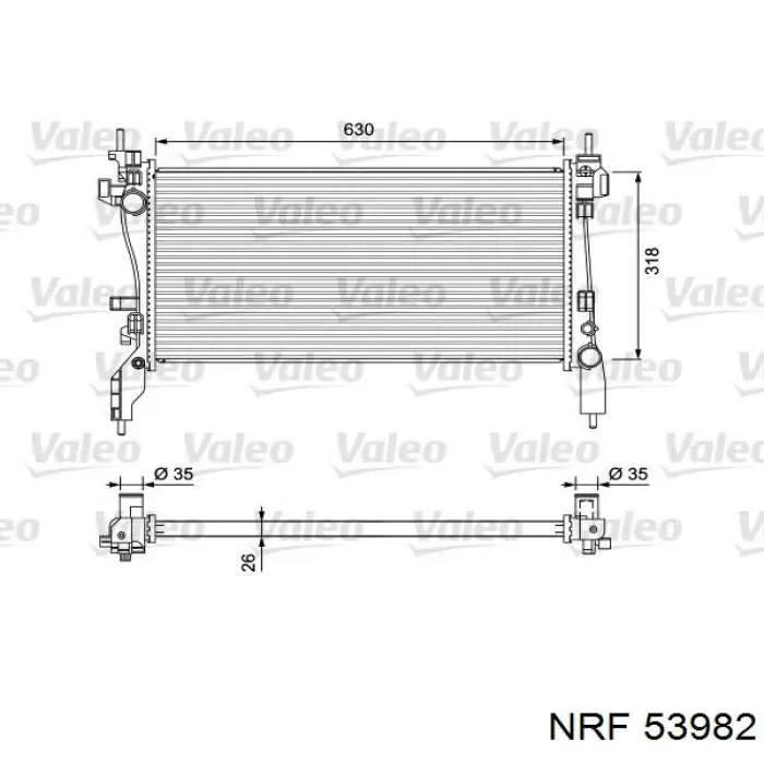 Compre 53982 NRF Radiador de esfriamento de motor