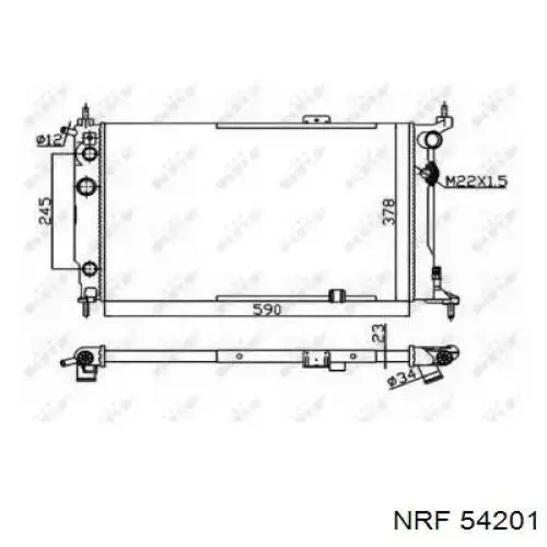 Compre 54201 NRF Radiador de esfriamento de motor