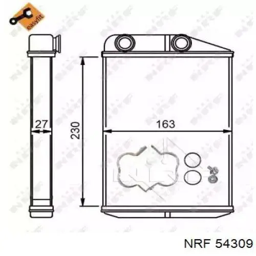 Radiador de forno (de aquecedor) 346845 Kale