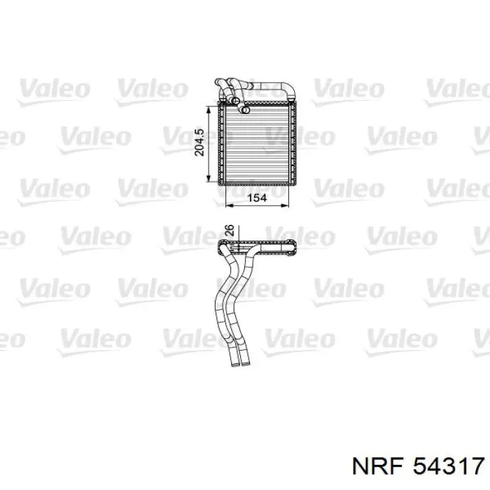 54317 NRF Radiador de forno (de aquecedor)