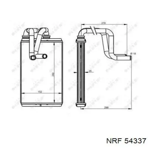 Radiador de forno (de aquecedor) 5234N81 Polcar
