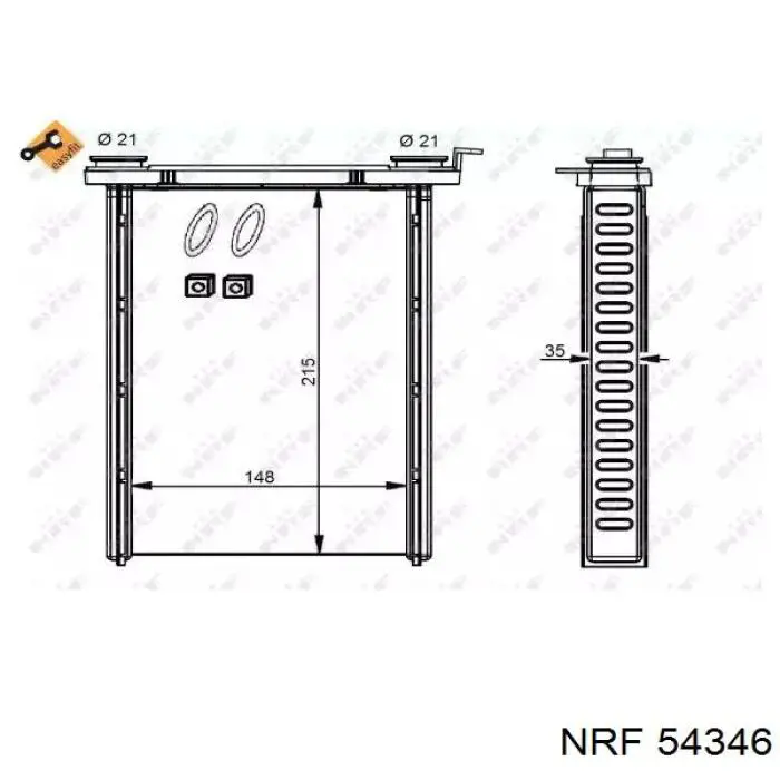 6014N81 Polcar Radiador de forno (de aquecedor)