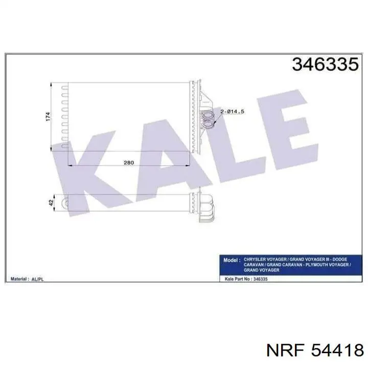 Radiador de forno (de aquecedor) Alex AL5191347AA preço, a partir de 95,34 USD