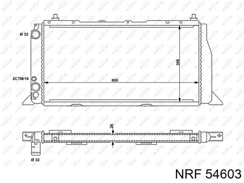 Radiador de esfriamento de motor NRF 54603 preço, a partir de 80,69 USD