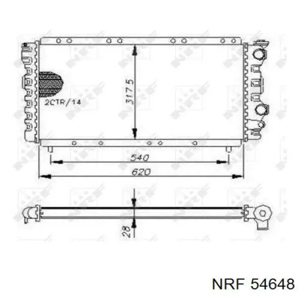 Compre 54648 NRF Radiador de esfriamento de motor