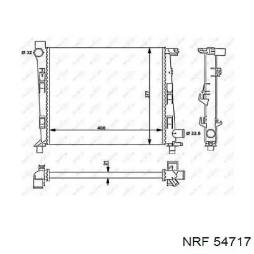 Radiador de esfriamento de motor NRF 54717 preço, a partir de 78,77 USD