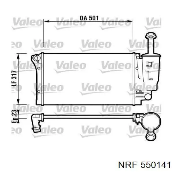 Radiador de esfriamento de motor 25310D3550 Hyundai/Kia