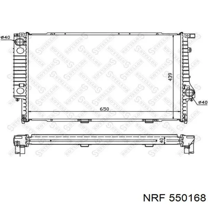 Radiador de esfriamento de motor adicional NRF 550168 preço, a partir de 297,10 USD