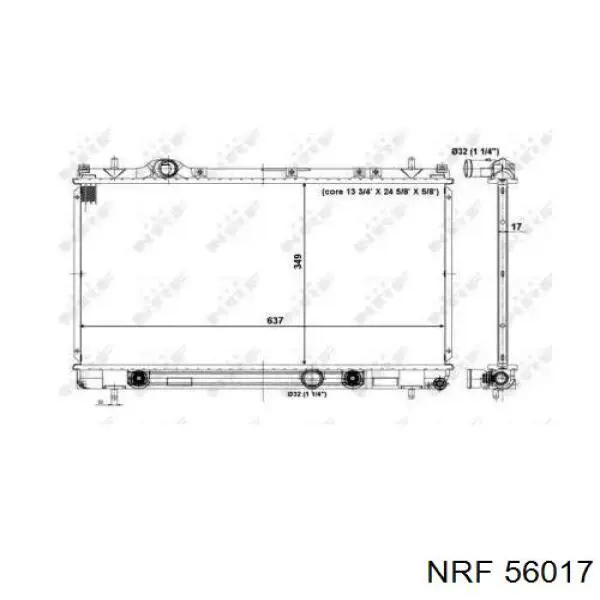 Radiador de esfriamento de motor NRF 56017 preço, a partir de 116,89 USD