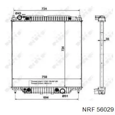 56029 NRF Radiador de esfriamento de motor