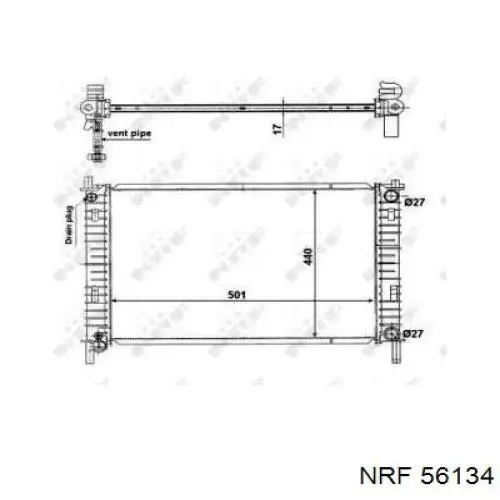 Radiador de esfriamento de motor NRF 56134 preço, a partir de 88,19 USD