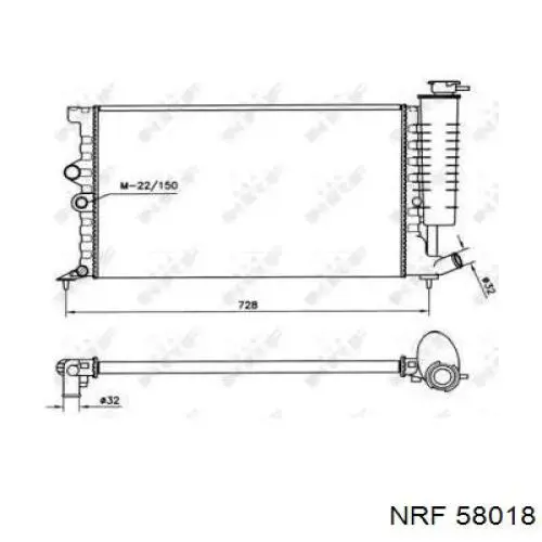 Compre 58018 NRF Radiador de esfriamento de motor