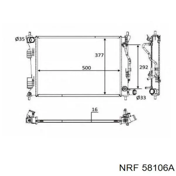 Compre 58106A NRF Radiador de esfriamento de motor