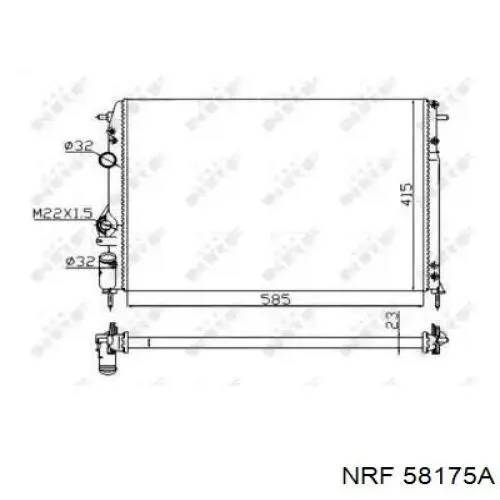 58175A NRF Radiador de esfriamento de motor