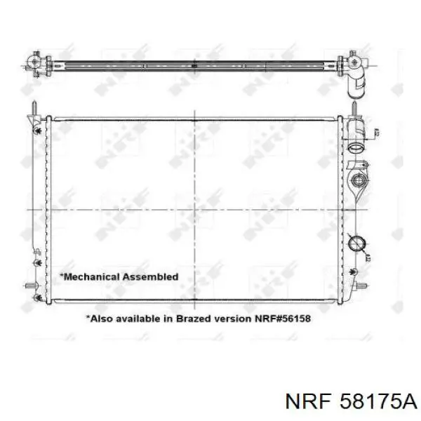 Radiador de esfriamento de motor NRF 58175A preço, a partir de 65,52 USD