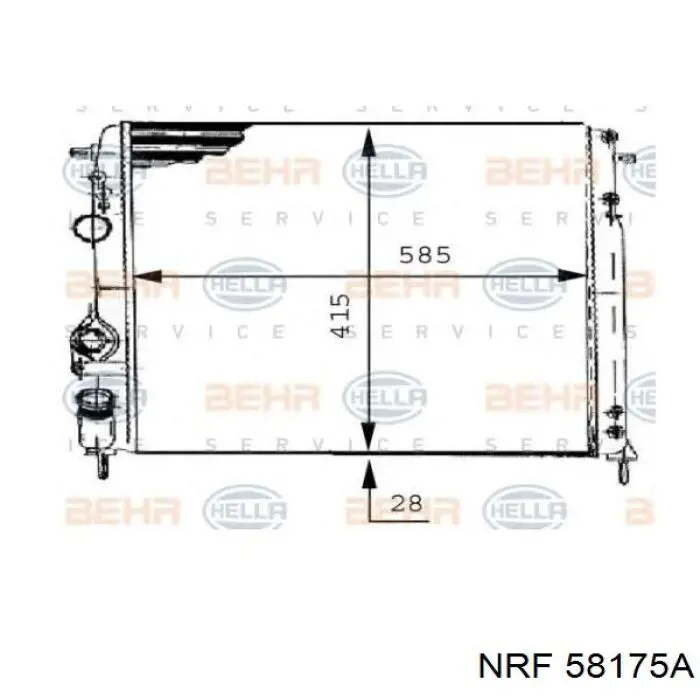 Compre 58175A NRF Radiador de esfriamento de motor