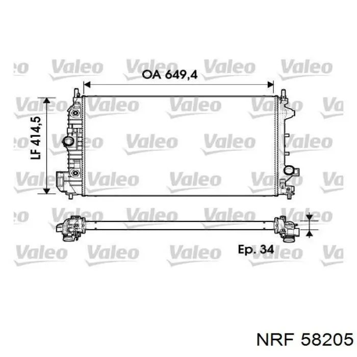 Compre 58205 NRF Radiador de esfriamento de motor