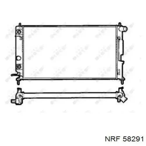Radiador de esfriamento de motor 58291 NRF