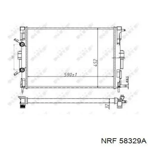 Radiador de esfriamento de motor NRF 58329A preço, a partir de 86,31 USD