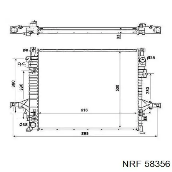 Radiador de esfriamento de motor NRF 58356 preço, a partir de 153,50 USD