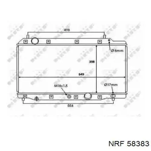 Radiador de esfriamento de motor NRF 58383 preço, a partir de 182,58 USD