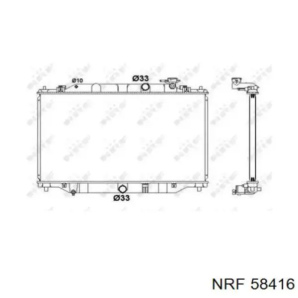 SH9N15200 Mazda Radiador de esfriamento de motor