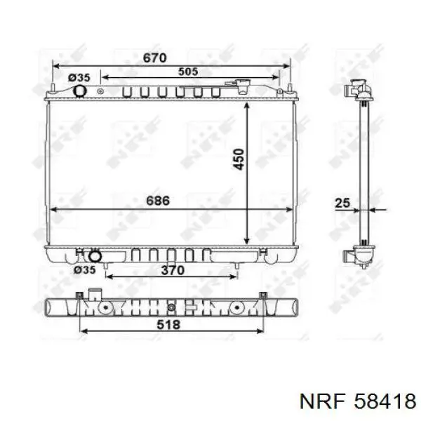 Compre 21410VL100 Nissan/Infiniti Radiador de esfriamento de motor