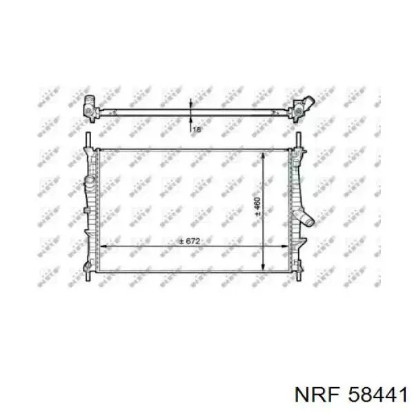 58441 NRF Radiador de esfriamento de motor