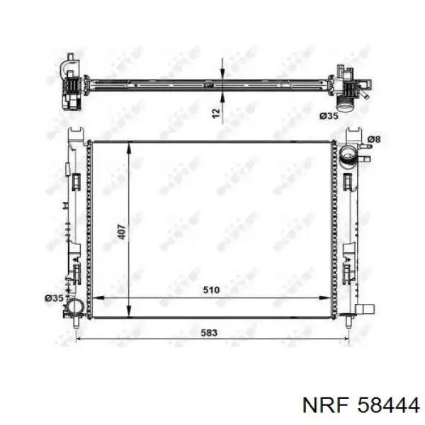 Radiador de esfriamento de motor NRF 58444 preço, a partir de 90,61 USD