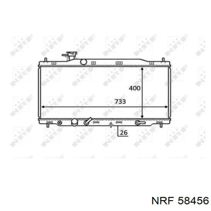 Radiador de esfriamento de motor NRF 58456 preço, a partir de 175,36 USD