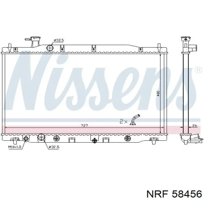 Compre 58456 NRF Radiador de esfriamento de motor