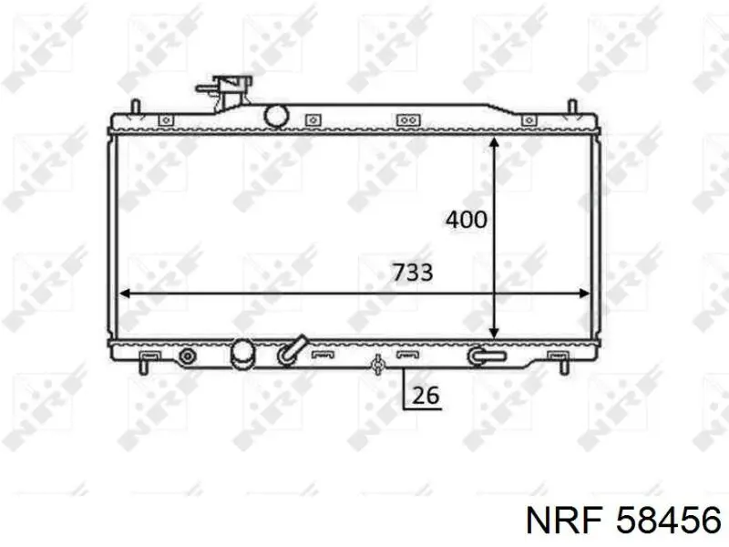 Radiador de esfriamento de motor 347725 Kale