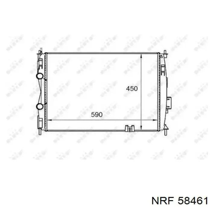 58461 NRF Radiador de esfriamento de motor