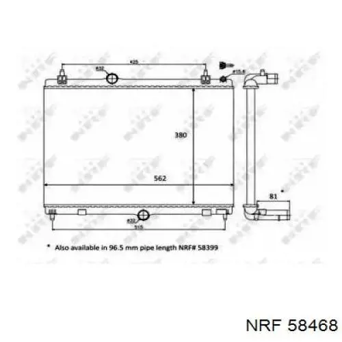 Radiador de esfriamento de motor NRF 58468 preço, a partir de 72,48 USD