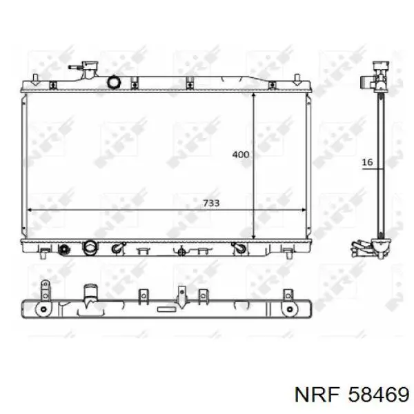 Radiador de esfriamento de motor NRF 58469 preço, a partir de 133,42 USD