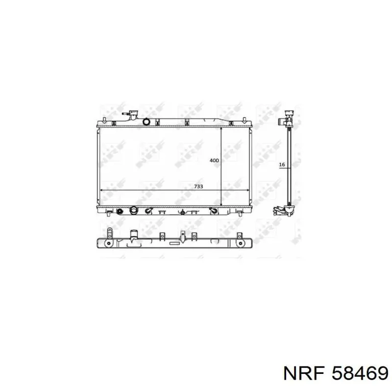 58469 NRF Radiador de esfriamento de motor
