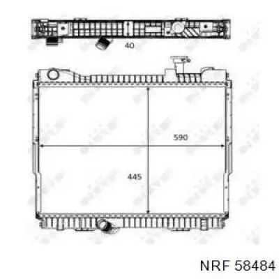 58484 NRF Radiador de esfriamento de motor