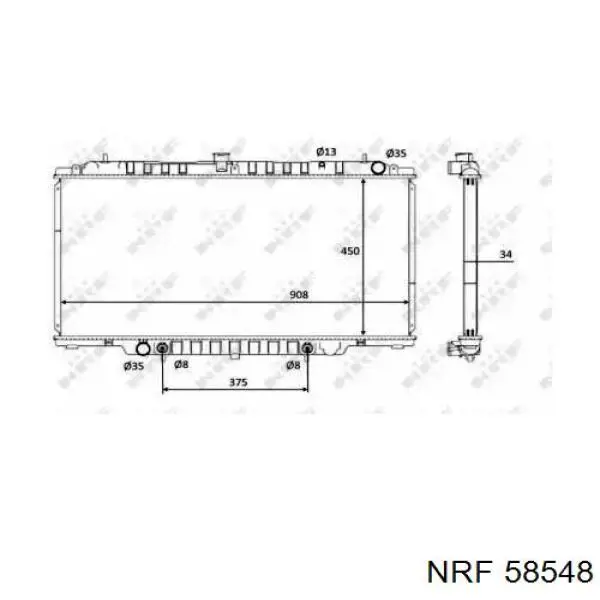 Radiador de esfriamento de motor Nissan/Infiniti 21460VB301 preço, a partir de 201,16 USD