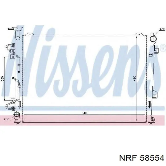 Compre 58554 NRF Radiador de esfriamento de motor